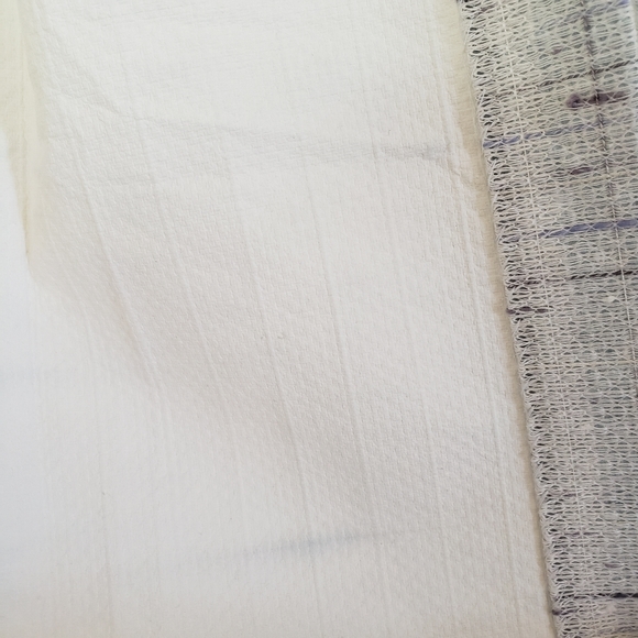 Sears Drapes 48W x 62L Tweed Print Pinch Pleat Curtains Blue VTG 50s 60s NEW - Picture 5 of 16